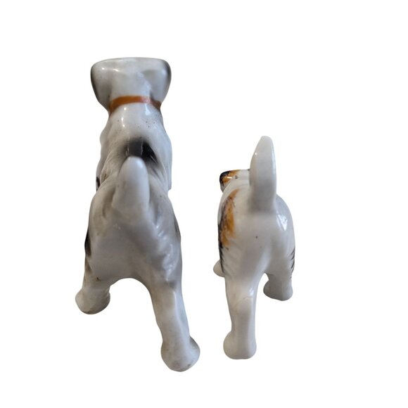 Vintage Ceramic Terrier Dog Figurines Set Made In Japan - Picture 2 of 12